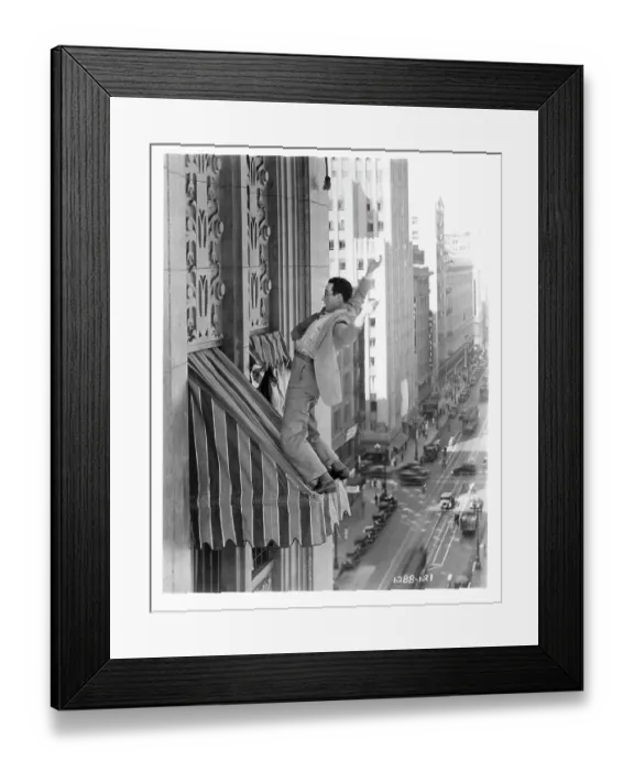 Framed Print : Harold Lloyd In Feet First Framed Print : Harold Lloyd In Feet First