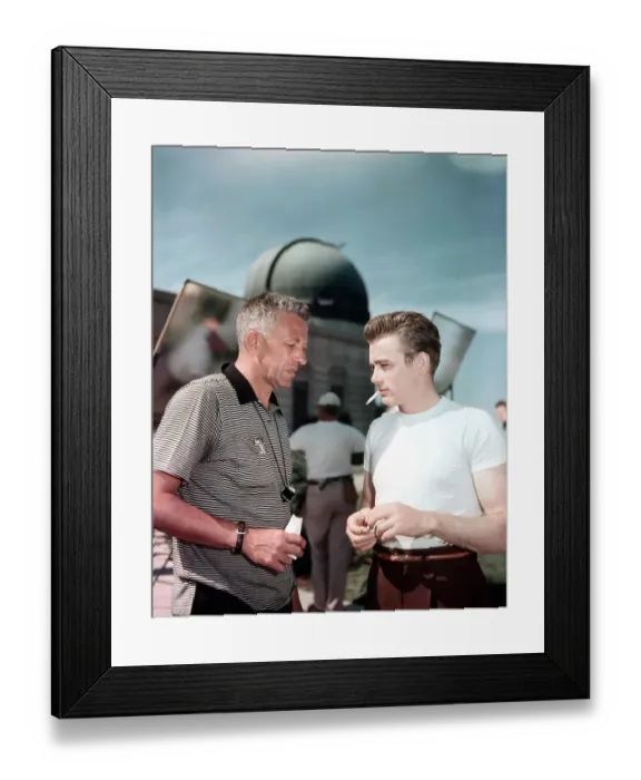Framed Print : Nicholas Ray And James Dean In Rebel Without A Cause Framed Print : Nicholas Ray And James Dean In Rebel Without A Cause