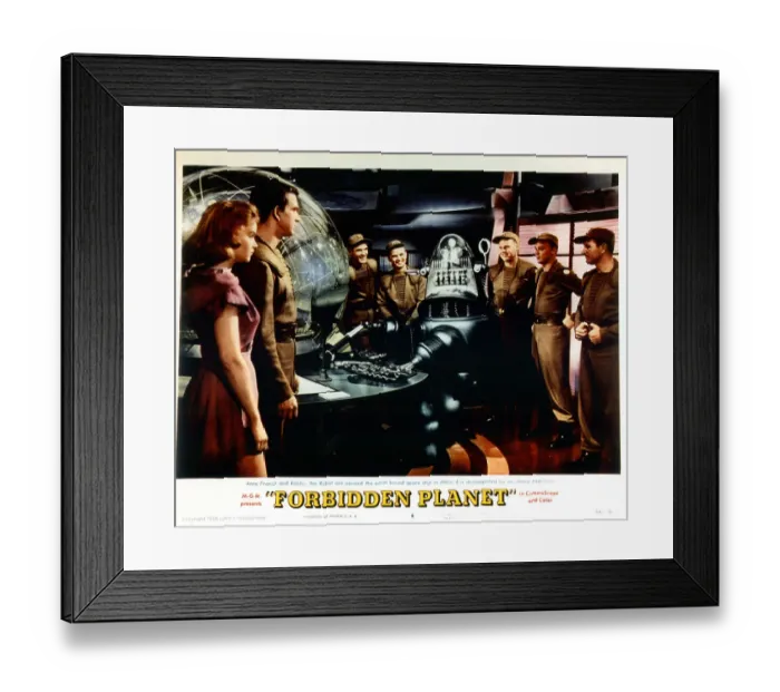 Framed Print : Anne Francis And Leslie Nielsen In Forbidden Planet Framed Print : Anne Francis And Leslie Nielsen In Forbidden Planet