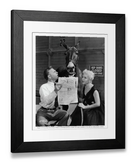 Framed Print : Mickey Rooney And Virginia Welles In Francis In The Haunted House Framed Print : Mickey Rooney And Virginia Welles In Francis In The Haunted House