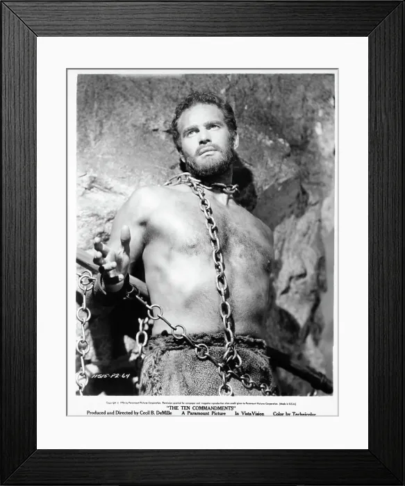 Framed Print : Charlton Heston In The Ten Commandments Framed Print : Charlton Heston In The Ten Commandments