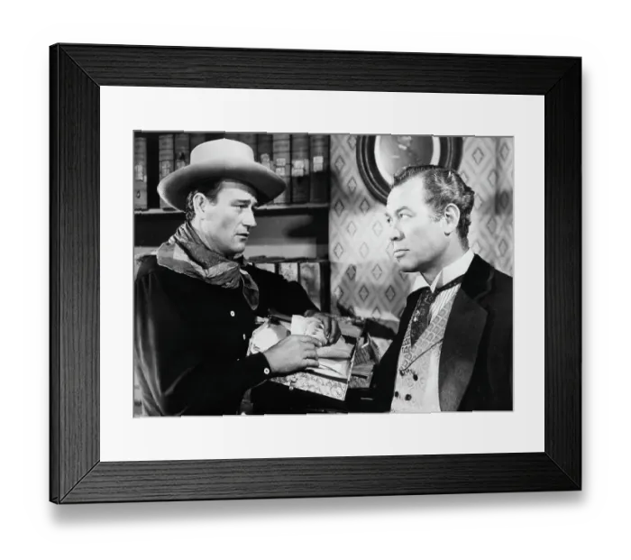 Framed Print : John Wayne And Ward Bond In Tall In The Saddle