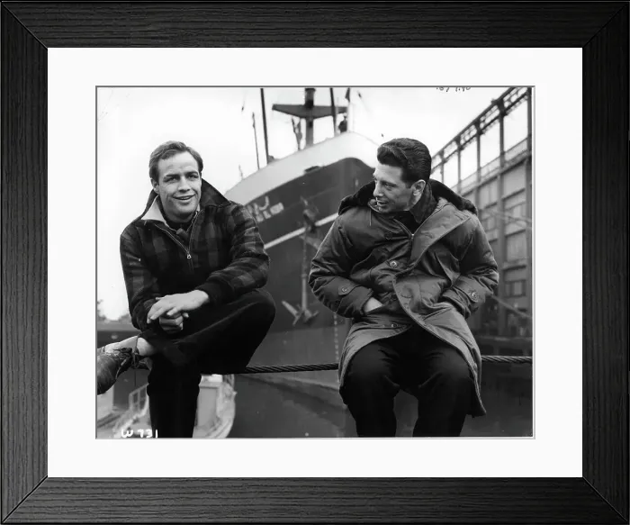 Framed Print : Marlon Brando And Carl Fiore In On The Waterfront