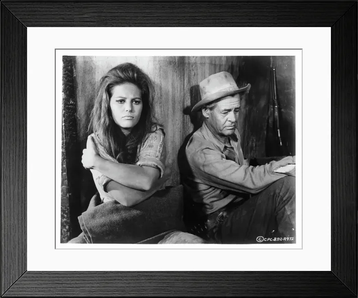 Framed Print : Claudia Cardinale And Robert Ryan In The Professionals Framed Print : Claudia Cardinale And Robert Ryan In The Professionals