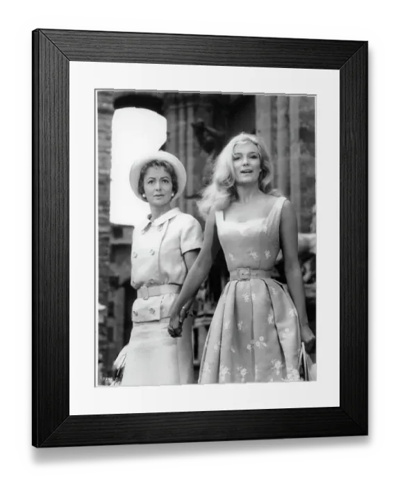 Framed Print : Olivia de Havilland And Yvette Mimieux In Light In The Piazza Framed Print : Olivia de Havilland And Yvette Mimieux In Light In The Piazza