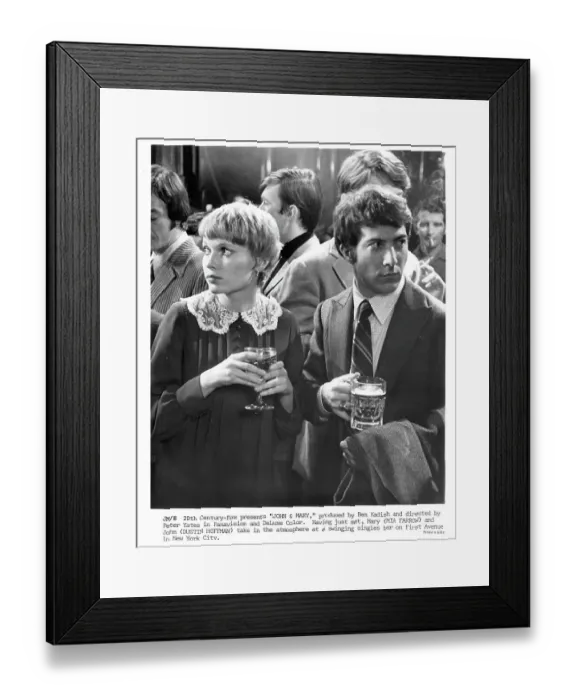 Framed Print : Mia Farrow And Dustin Hoffman In John And Mary Framed Print : Mia Farrow And Dustin Hoffman In John And Mary