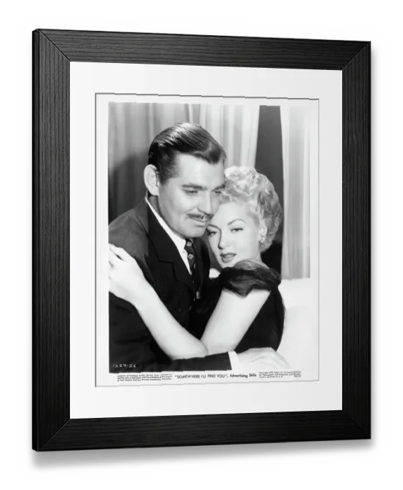 Framed Print : Clark Gable And Lana Turner In Somewhere I'll Find You Framed Print : Clark Gable And Lana Turner In Somewhere I'll Find You