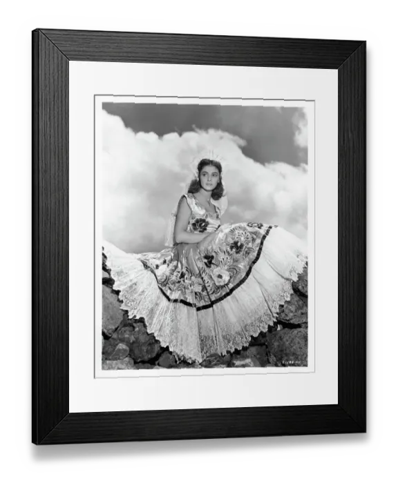 Framed Print : Pier Angeli In Sombrero Framed Print : Pier Angeli In Sombrero