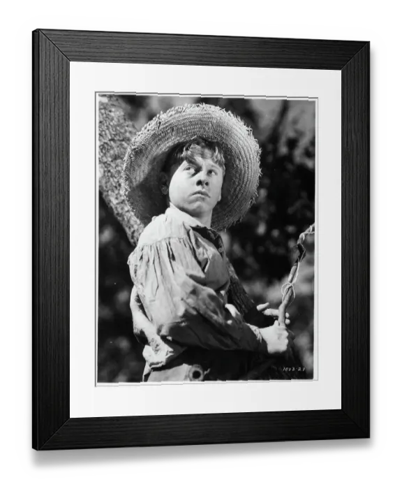 Framed Print : Rooney As Huckleberry Finn Framed Print : Rooney As Huckleberry Finn