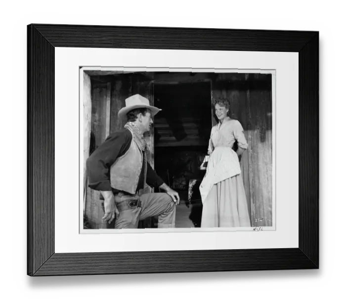 Framed Print : John Wayne And Geraldine Page In Hondo Framed Print : John Wayne And Geraldine Page In Hondo