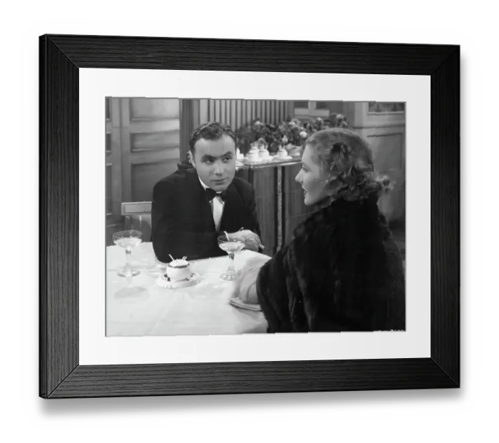 Framed Print : Charles Boyer And Jean Arthur In History Is Made At Night Framed Print : Charles Boyer And Jean Arthur In History Is Made At Night