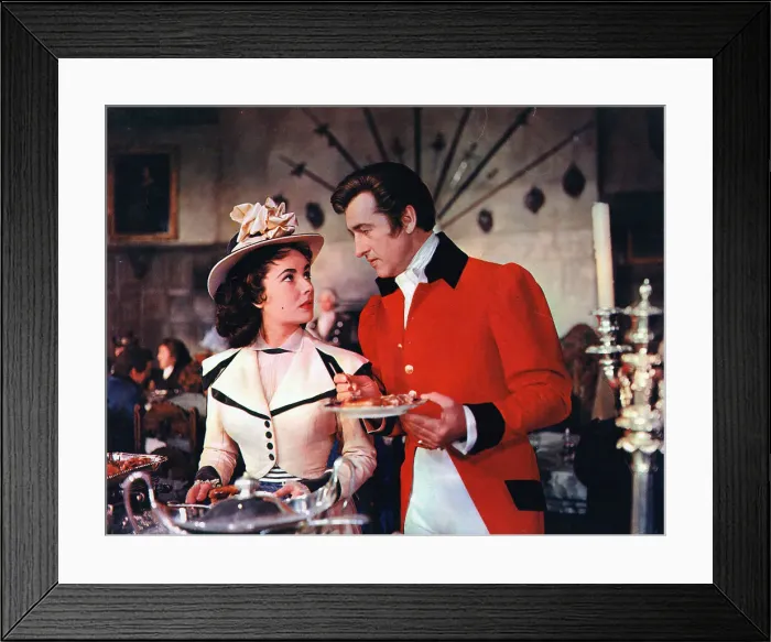 Framed Print : Elizabeth Taylor And Stewart Granger In Beau Brummell Framed Print : Elizabeth Taylor And Stewart Granger In Beau Brummell