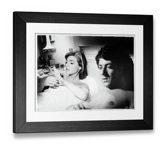 Framed Print : Anne Bancroft And Dustin Hoffman In The Graduate Framed Print : Anne Bancroft And Dustin Hoffman In The Graduate