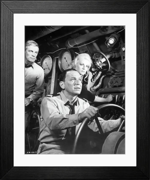 Framed Print : Frank Sinatra And Virna Lisi In Assault On A Queen Framed Print : Frank Sinatra And Virna Lisi In Assault On A Queen