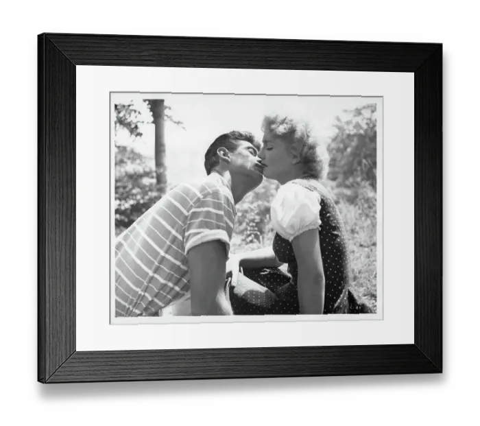 Framed Print : George Nader And Anne Baxter In Carnival Story Framed Print : George Nader And Anne Baxter In Carnival Story
