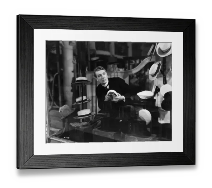 Framed Print : Kipps. circa 1941: Michael Redgrave (1908 - 1985) is looking intently at Framed Print : Kipps. circa 1941: Michael Redgrave (1908 - 1985) is looking intently at