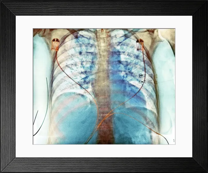 Framed Print : Aspiration, chest X-ray Framed Print : Aspiration, chest X-ray