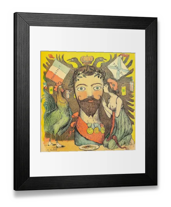 Framed Print : Marianne, the French woman, admires the French supporter and hero Czar Nicholas Ii Framed Print : Marianne, the French woman, admires the French supporter and hero Czar Nicholas Ii