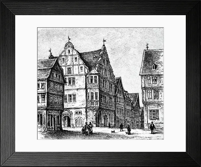 Framed Print : Alsfeld street, Hesse Framed Print : Alsfeld street, Hesse