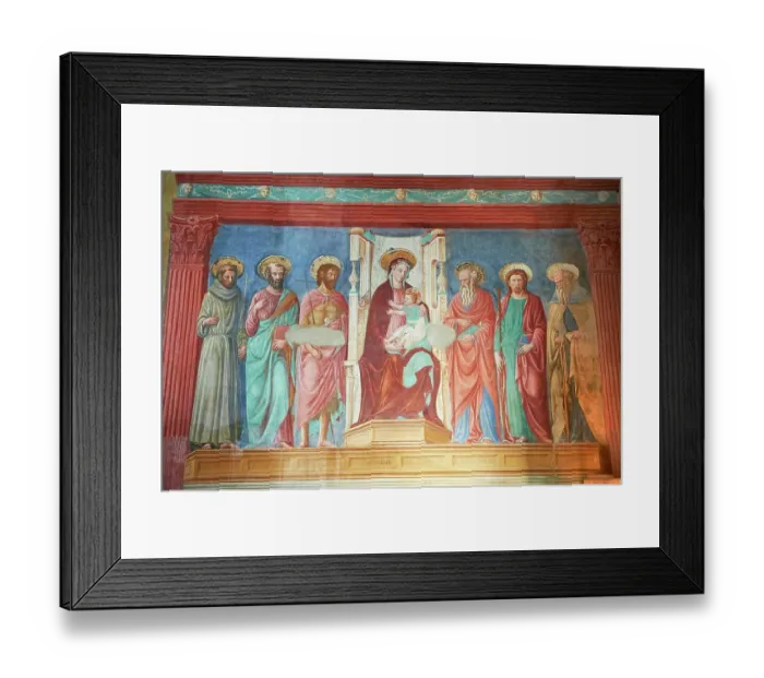 Framed Print : Mredieval Gothic frescoes in San Miniato al Monte (St. Minias on the Mountain) basilica, Florence, Italy Framed Print : Mredieval Gothic frescoes in San Miniato al Monte (St. Minias on the Mountain) basilica, Florence, Italy
