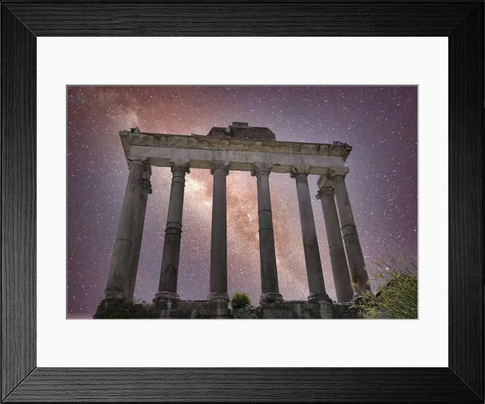 Framed Print : Columns of the Temple and Milky Way, Rome Framed Print : Columns of the Temple and Milky Way, Rome