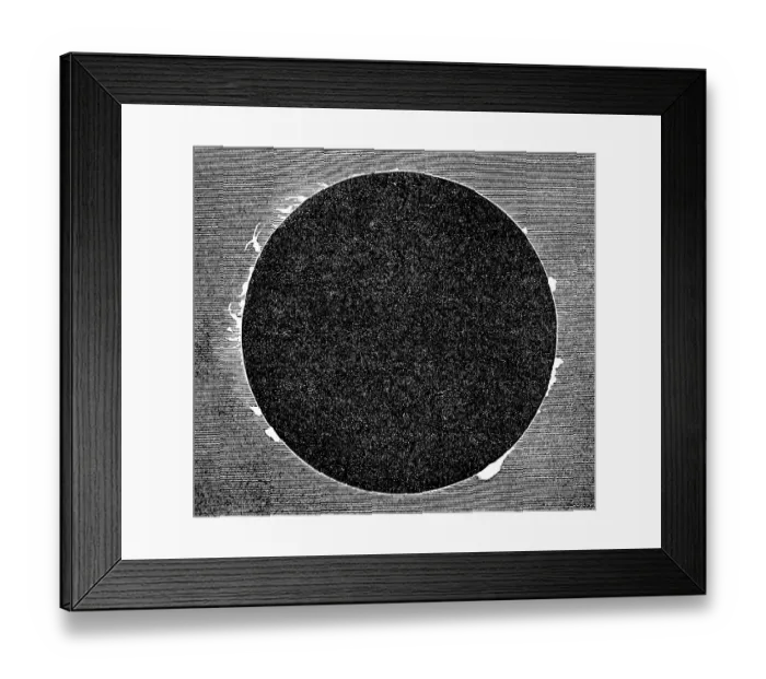 Framed Print : Total Solar Eclipse of August 7th, 1869 - 19th Century Framed Print : Total Solar Eclipse of August 7th, 1869 - 19th Century