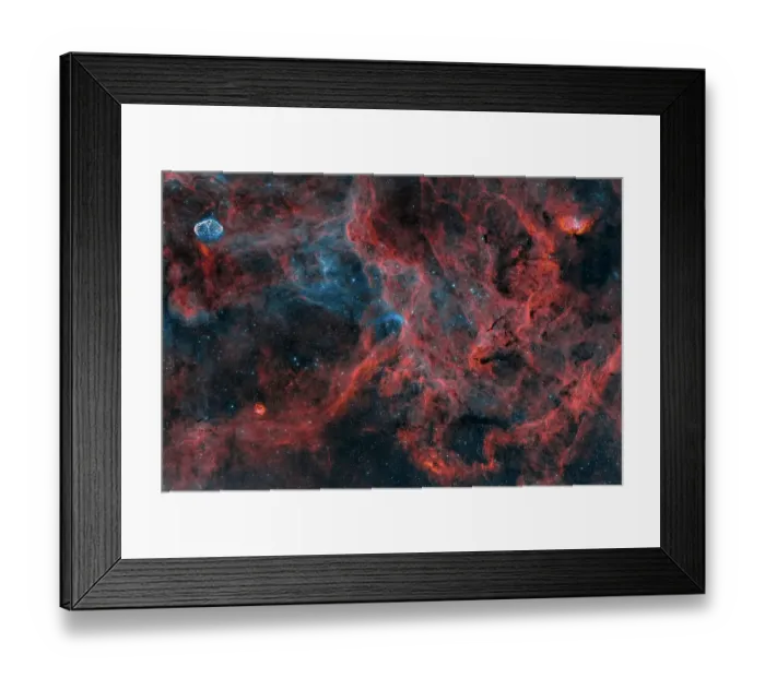 Framed Print : Crescent (NGC 6888), Tulip Nebula (Sh2-101) And Surroundings HOO Palette Narrow Band Framed Print : Crescent (NGC 6888), Tulip Nebula (Sh2-101) And Surroundings HOO Palette Narrow Band