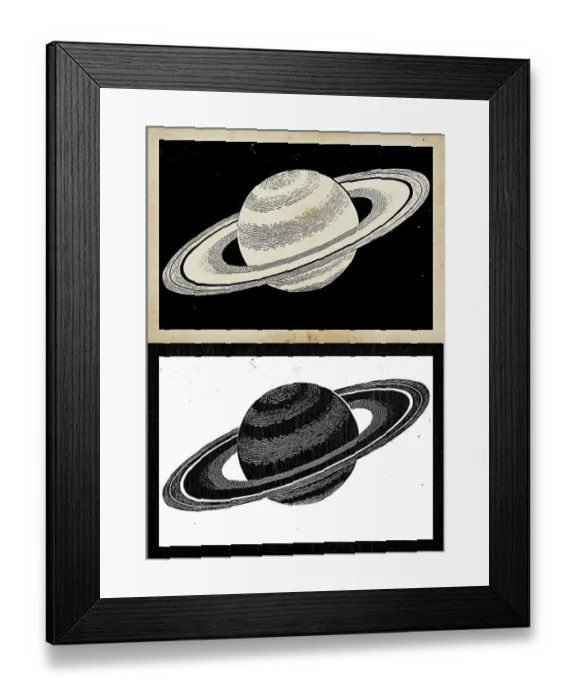 Framed Print : Antique engraving illustration: Saturn Framed Print : Antique engraving illustration: Saturn