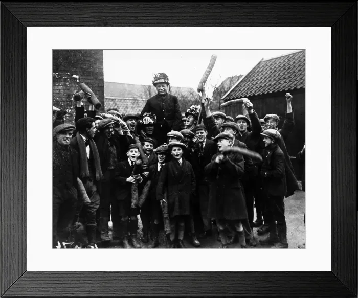 Framed Print : The Haxey Hood Game Framed Print : The Haxey Hood Game