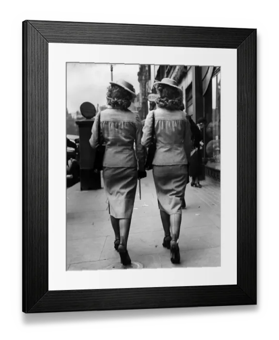 Framed Print : Twins From Behind Framed Print : Twins From Behind