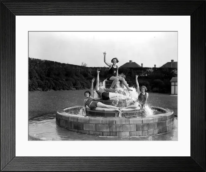 Framed Print : Fountain Girls Framed Print : Fountain Girls