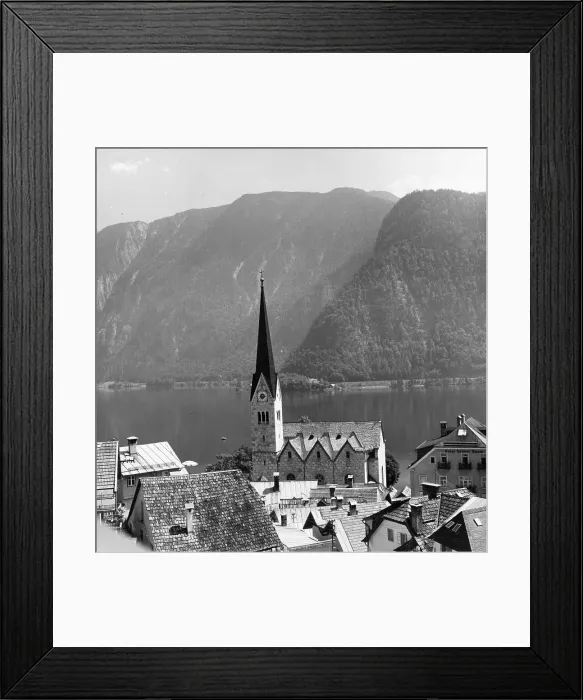 Framed Print : Hallstatt. July 1967: The Austrian village of Hallstatt, about 225 km south-west of Vienna Framed Print : Hallstatt. July 1967: The Austrian village of Hallstatt, about 225 km south-west of Vienna