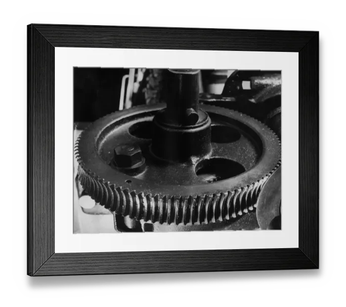 Framed Print : Cog Wheel. circa 1970: A large cog wheel. (Photo by Fox Photos / Getty Images) Framed Print : Cog Wheel. circa 1970: A large cog wheel. (Photo by Fox Photos / Getty Images)