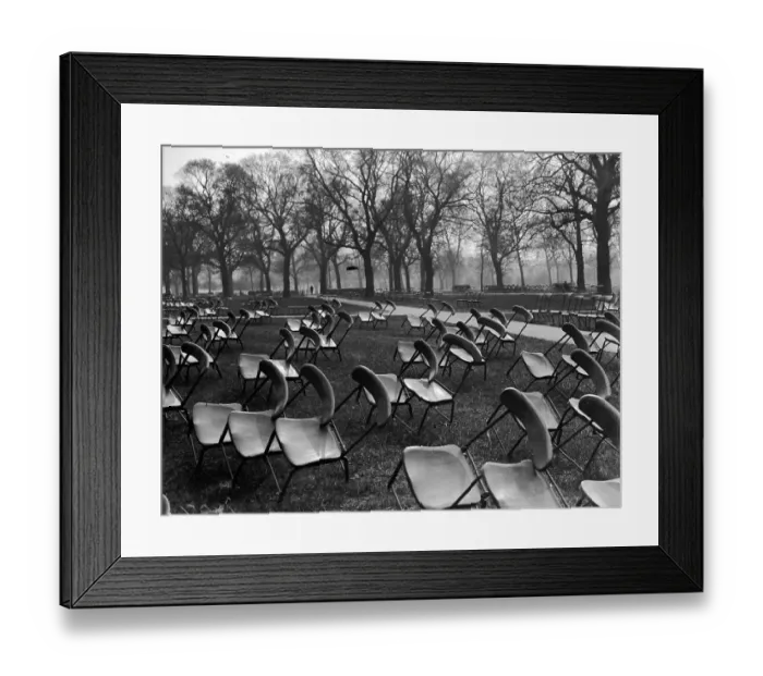 Framed Print : Park Chairs Framed Print : Park Chairs