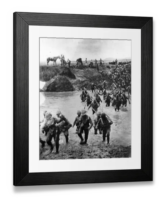 Framed Print : Soldiers Cross River Framed Print : Soldiers Cross River