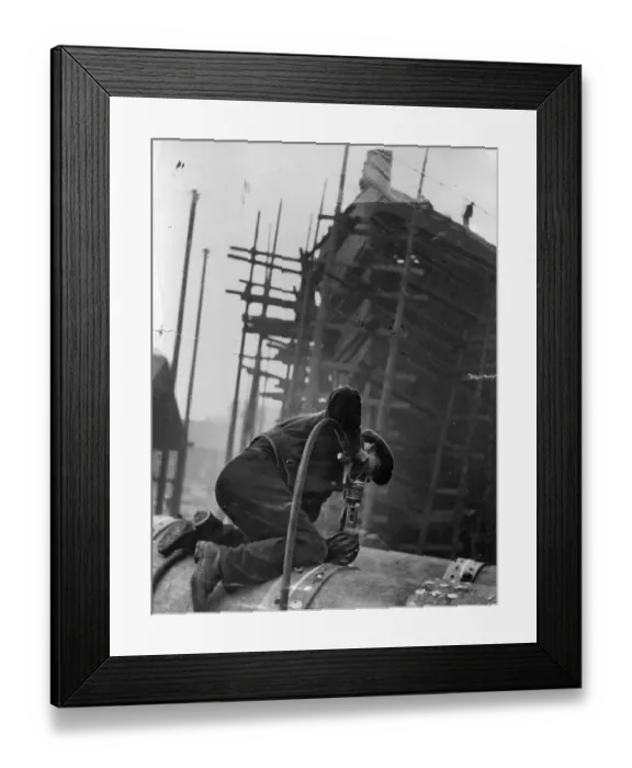 Framed Print : Shipyard Worker Framed Print : Shipyard Worker