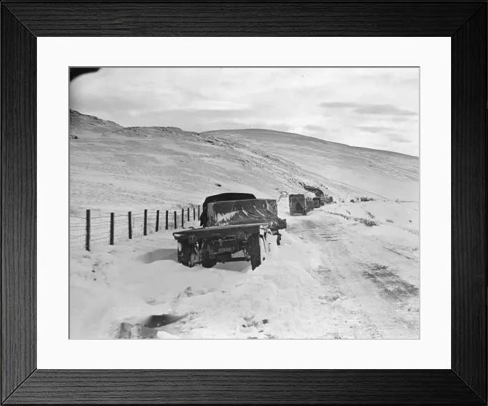 Framed Print : Shap Fell. 12th December 1949: Near the highest point in Britain a British Framed Print : Shap Fell. 12th December 1949: Near the highest point in Britain a British