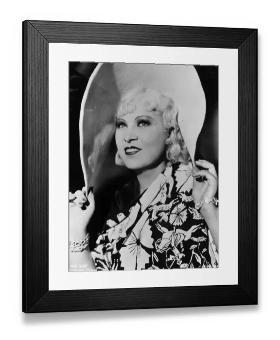 Framed Print : Mae West. 1934: American film actress Mae West Framed Print : Mae West. 1934: American film actress Mae West