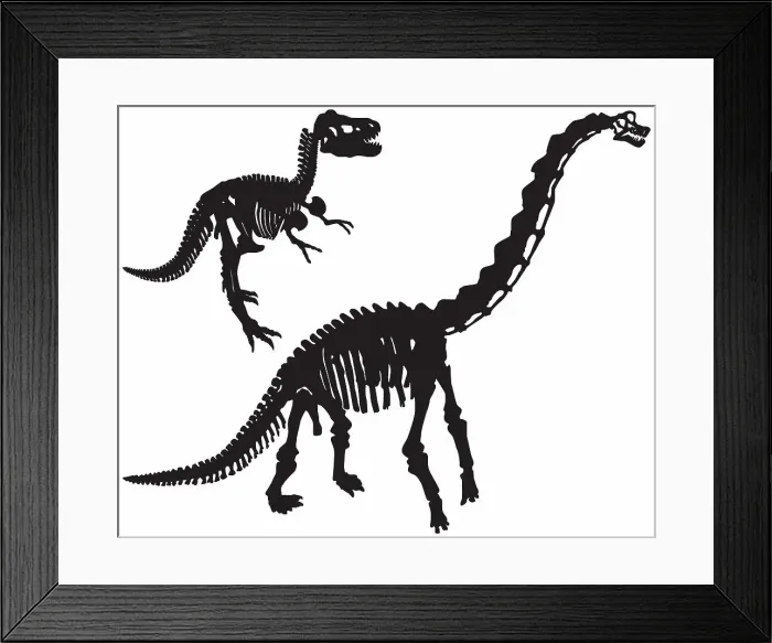 Framed Print : Dinosaur Bones (Vector) Framed Print : Dinosaur Bones (Vector)