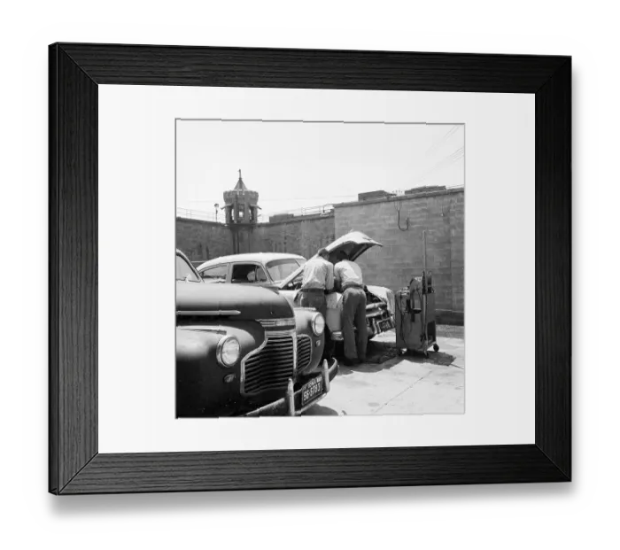 Framed Print : Prison Garage Framed Print : Prison Garage