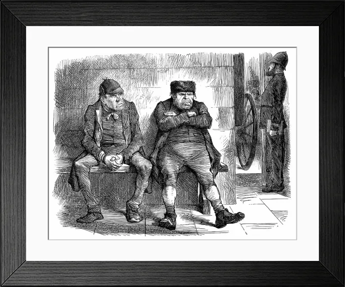 Framed Print : British satire caricature comic cartoon illustration Framed Print : British satire caricature comic cartoon illustration