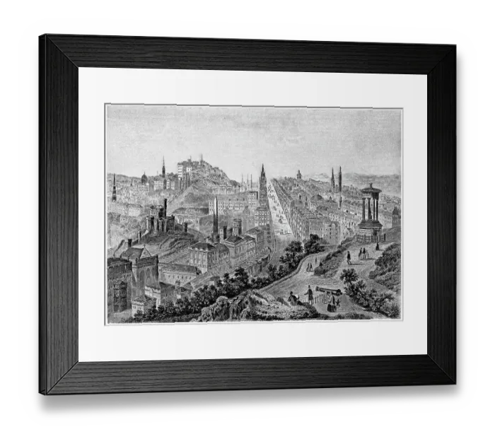 Framed Print : Old engraved illustration of Edinburgh, Capital of Scotland Framed Print : Old engraved illustration of Edinburgh, Capital of Scotland