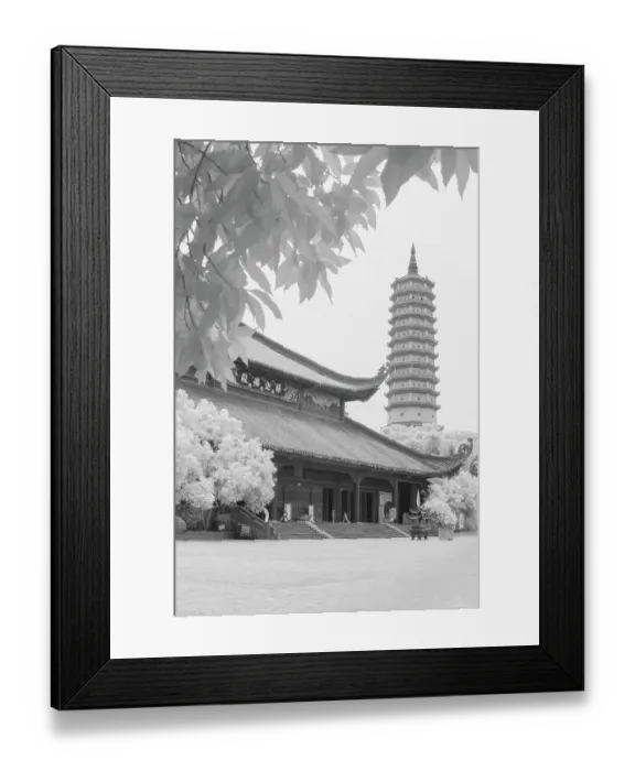 Framed Print : Infrared image of Chua Bai Dinh temple in the provice of Ninh Binh in Vietnam Framed Print : Infrared image of Chua Bai Dinh temple in the provice of Ninh Binh in Vietnam