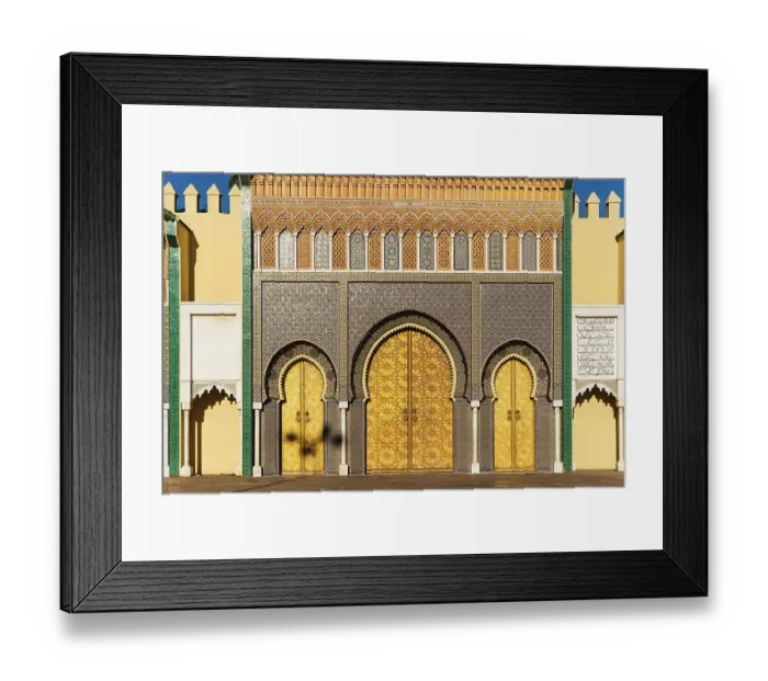 Framed Print : The Royal Palace golden Doors, Fez, Morocco Framed Print : The Royal Palace golden Doors, Fez, Morocco