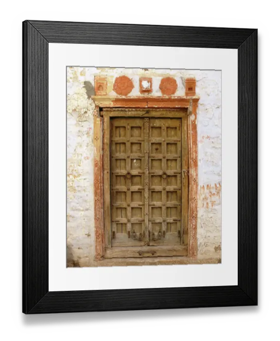 Framed Print : Traditional Rajasthani painted door in the old town of Jaisalmer, Rajasthan, India Framed Print : Traditional Rajasthani painted door in the old town of Jaisalmer, Rajasthan, India