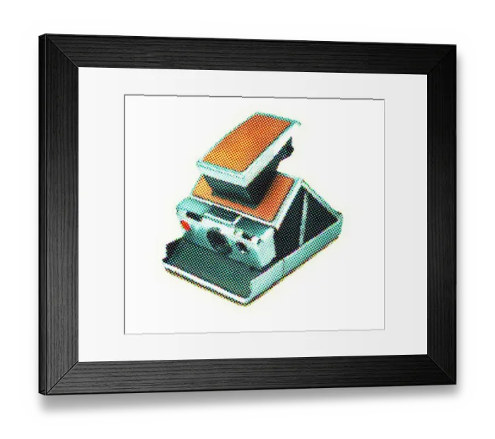 Framed Print : Instant Camera