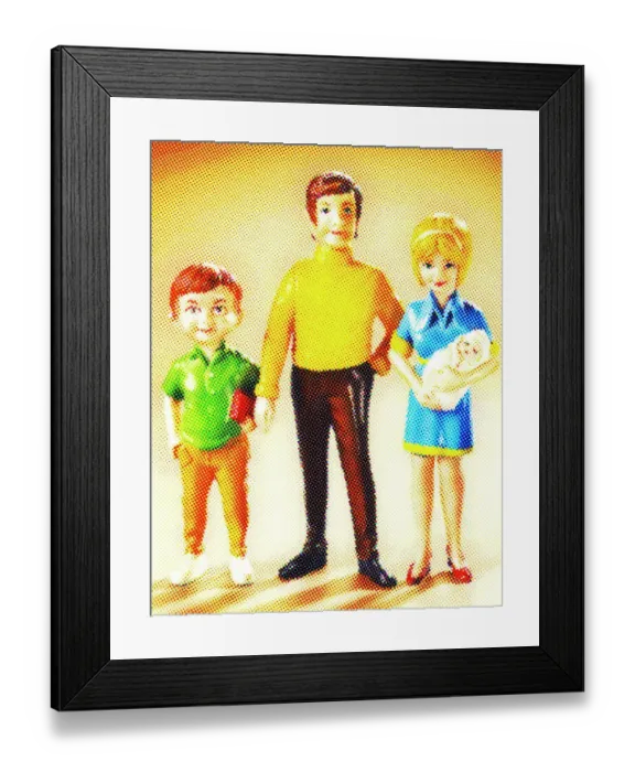 Framed Print : Family of Four Framed Print : Family of Four