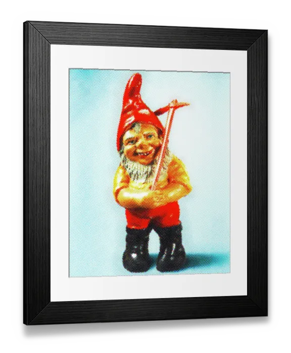 Framed Print : Gnome With Pickaxe Framed Print : Gnome With Pickaxe