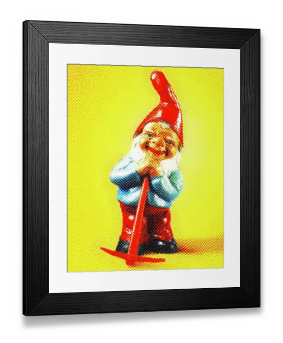 Framed Print : Gnome With Pickaxe Framed Print : Gnome With Pickaxe