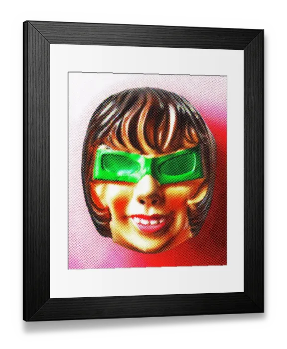 Framed Print : Smiling Woman Wearing Glasses